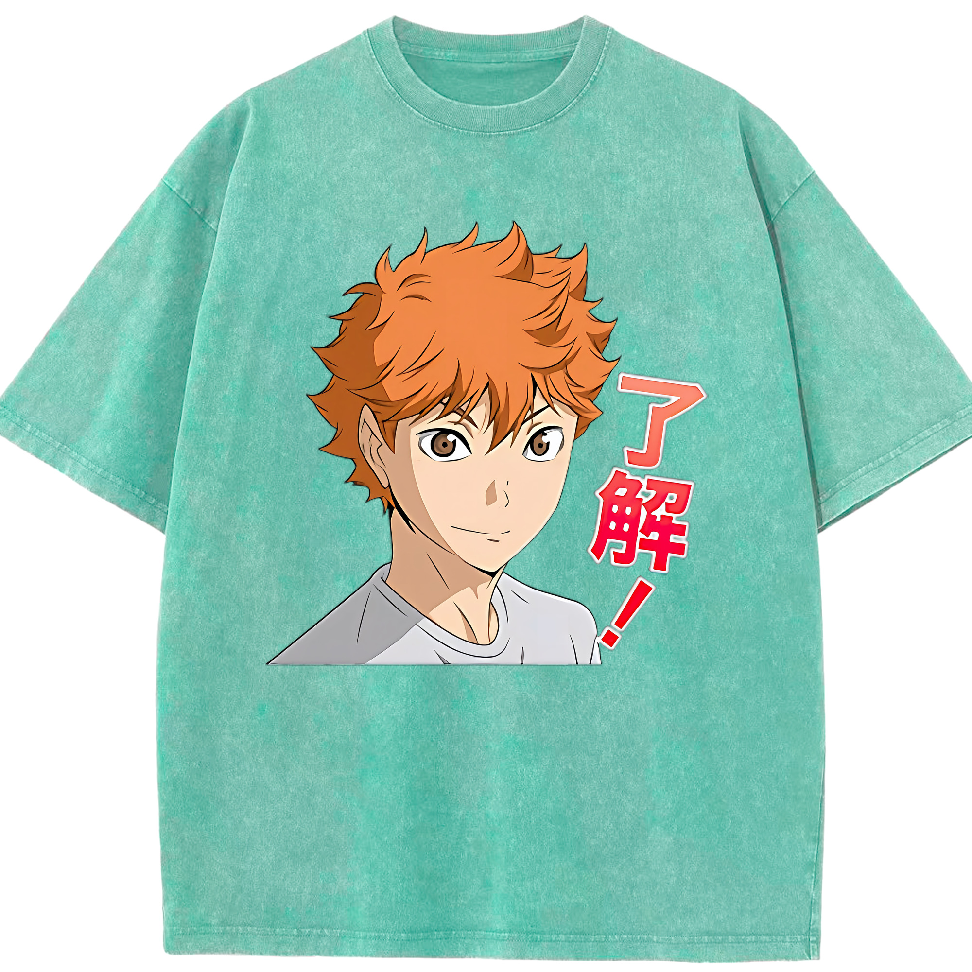 （画像用） ハイキュー!! Haikyu!! 綿100% ヴィンテージ風 半袖Tシャツ（フロントプリント）